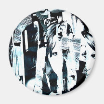 STRIPPED IDENTITY REFRIGERATOR MAGNETS
