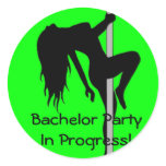 Stripper Girl Bachelor Party Stickers