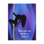 Stripper Girl Bachelor Post Card - Purple postcards