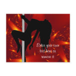 Stripper Girl Bachelor Post Card - Red postcards