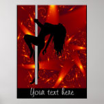 Stripper Girl Poster Print - Red