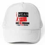 Stroke Awareness I Wear Red Ribbon For My Husband Hat