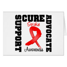 Stroke Awareness Support Advocate Cure Greeting Card
