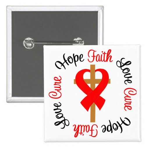 Stroke Faith Hope Love Cross Pin
