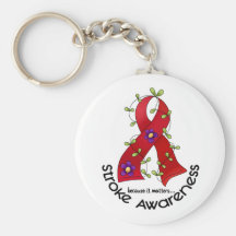 Stroke FLOWER RIBBON 1 Keychains