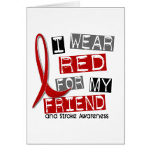 Stroke I WEAR RED FOR MY FRIEND 37 Card