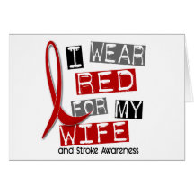 Stroke I WEAR RED FOR MY WIFE 37 Cards