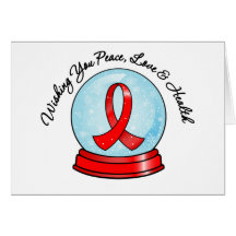 Stroke Ribbon Merry Christmas Snowglobe Card