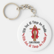 Stroke WITH GOD CROSS 1 Keychain