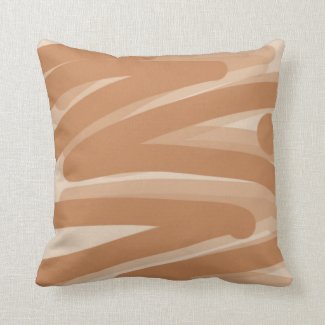 Strokes design cushion in beige throw pillows