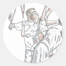 Strokes Of Genius Round Sticker