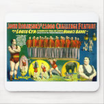 Strong Men Circus Show Vintage 1898 Poster Mousepads