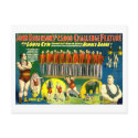 Strong Men Circus Show Vintage 1898 Poster postcards