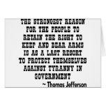 Strongest Reason To Keep & Bear Arms TYRANNY cards