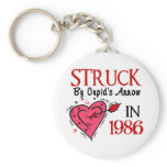 Struck By Cupid’s Arrow In 1986 keychains