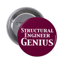 Structural Engineer Genius Gifts buttons