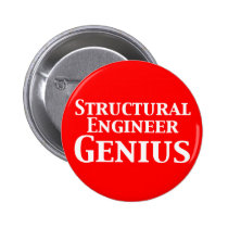 Structural Engineer Genius Gifts buttons