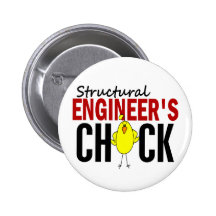 Structural Engineer's Chick Pinback Buttons
