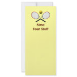 Strut Your Stuff Tennis Personalized Rack Card
