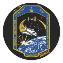 STS 126 Endeavour Round Stickers