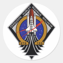 STS 135 Last Flight of Atlantis Stickers