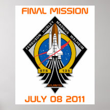 STS-135 Patch, Final Mission, July 08 2011 Posters