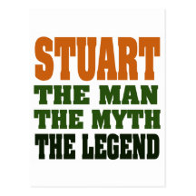 STUART  - the Man, the Myth, the Legend Post Card