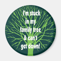 Stuck In My Family Tree Fridge Magnet