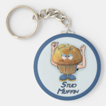 Stud Muffin Humour Keychain