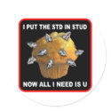 Stud Muffin I put the STD in stud stickers
