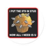 Stud Muffin I put the STD in stud stickers