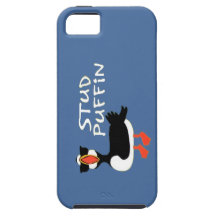 Stud Puffin iPhone 5 case - Blue