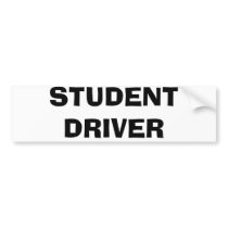 STUDENT DRIVER BUMPER STICKERS