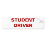 STUDENT DRIVER bumper stickers