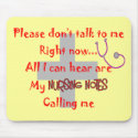 Student Nurse "Nursing Notes" Funny T-shirt mousepads