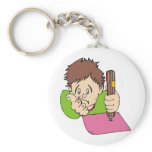 Student Studying Hard Key Chain