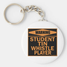 Student Tin Whistle Player Key Chain