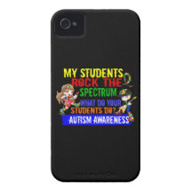 Students Rock The Spectrum Autism iPhone 4 Case-Mate Cases