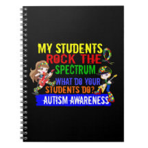 Students Rock The Spectrum Autism Spiral Note Books