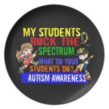 Students Rock The Spectrum Autism Party Plates