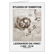 Studies Of Embryos (Leonardo da Vinci) Greeting Card