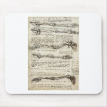 Studies of the Arm by Leonardo Da Vinci c. 1510 Mouse Pad