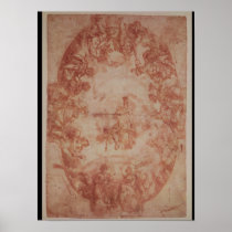 Study for the ceiling of the Casa de Pilatos Poster
