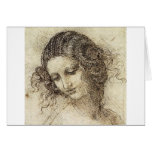 Study for the Head of Leda Greeting Card