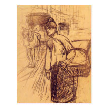 Study for the washing machine by Toulouse-Lautrec Post Card