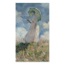 Study of a Figure Outdoors (Facing Left) Monet Business Card