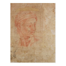 Study of a Head Post Card