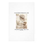 Study Of Brain Physiology (c. 1508) da Vinci Stationery Paper