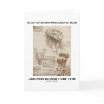 Study Of Brain Physiology (Leonardo da Vinci 1508) Greeting Card