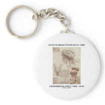 Study Of Brain Physiology (Leonardo da Vinci 1508) Key Chains